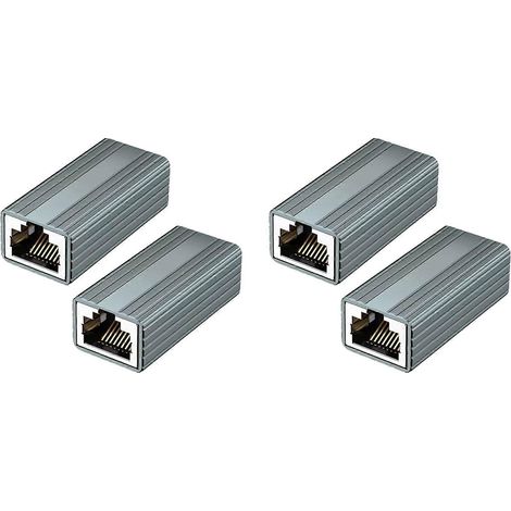 Répéteur réseau Gigabit RJ45 femelle-femelle 10 Gbps, compatible avec les adaptateurs de câble Ethernet Cat8, Cat7, Cat6 et Cat5, lot de 4. (1/5)