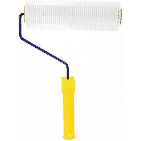 Rouleau à picots pour peinture époxy au sol, finition sans bulles, conception ergonomique, construction en plastique et métal, outil de nivellement de surface - 1 unité (1/5)