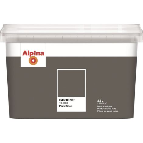 Alpina Wandfarbe Pantone matt plum kitten 2,5 L Wandfarbe (1/3)