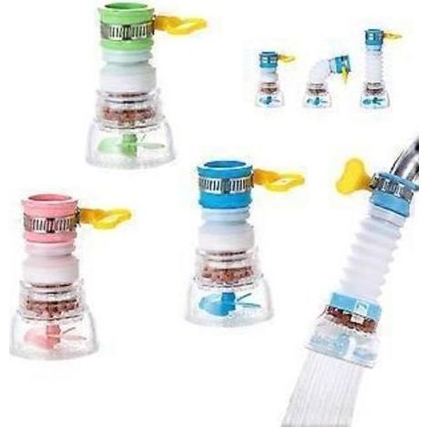 Wasserhahnfilter – 3-teilig – 360° drehbar – ausziehbar – passend für Wasserhähne bis 30 mm – medizinischer Stein – 1 Stück (1/5)