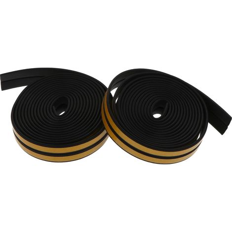 2 Pièces Bande D'étanchéité Autocollante en Epdm Noire pour Fenêtres et Portes, Adhérence Forte, Isolation Phonique et Protection Anti-fuite Poussière et Vent (1/5)