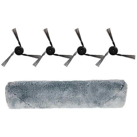 Lot de 5 pi��ces de rechange pour aspirateur Dreame MOVA Z50 / Z5 / Z5 Pro / Z50 Ultra : chiffon de nettoyage �� chenilles et brosse lat��rale