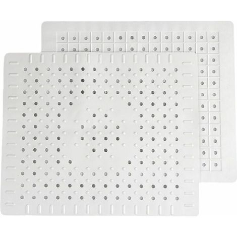 ZVD Protecteur d'évier de cuisine en caoutchouc antidérapant Durable, égouttoir d'évier, lot de 2 (blanc) (1/4)