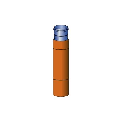 ProGasPP Ueberdachverlaengerung DW Konz. ø110/150mm, 0,5m Rot
