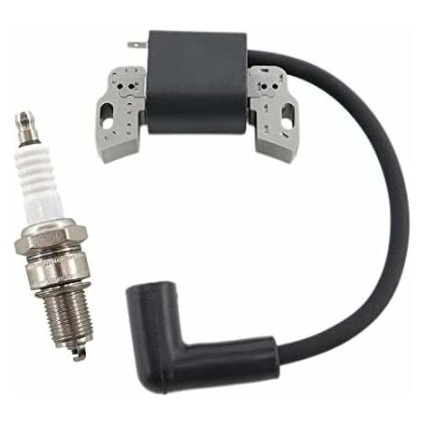 Bobina di accensione con candela per tosaerba Briggs & Stratton 08P500 08P600 093J02 09P600 09P700, sostituisce i codici 798534 799582 593872 595009