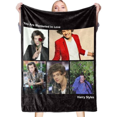Polyester-Fleecedecke für Bett, Sofa oder Büro, dekorativ mit Motivdruck, für Reisen, 150 x 200 cm / 59,1 x 78,7 Zoll