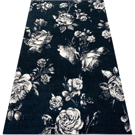 Alfombra GNAB 60642734 Flores rosas azul oscuro / blanco blue 140x200 cm
