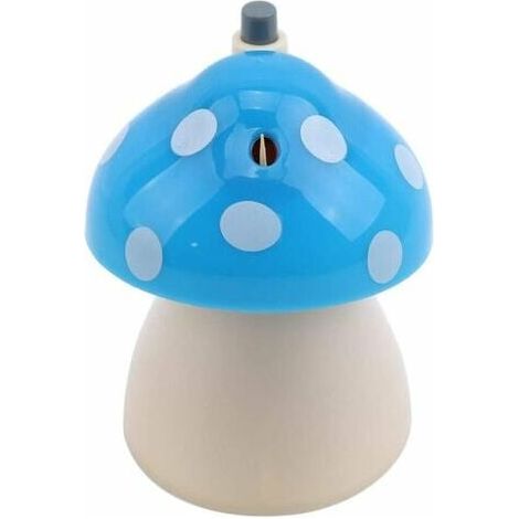 Cartoon Automatic Toothpick Holder Cute Mushroom Shape Toothpick Dispenser Storage Bottle Glass (Blue) (1/5)