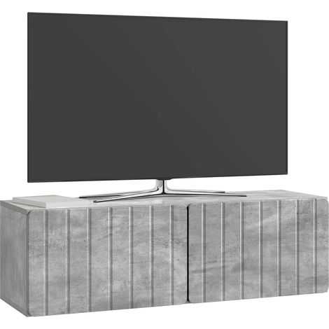 Maison Exclusive - Meuble TV mural Gris béton 98 x 31 x 30 cm Bois d'ingénierie