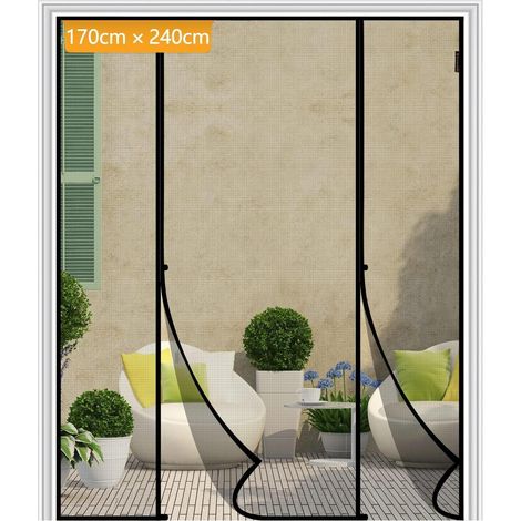 Fliegengitter Tür 170x240cm Magnetisch ohne Bohren, Insektenschutz für Balkontür (1/5)