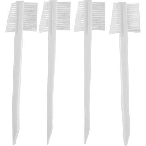 Set di 4 spazzole a doppia faccia per la pulizia degli interni dell'auto, con setole in nylon e filo metallico, ideali per piccoli spazi e dettagli. Strumento per la manutenzione dell'auto, per motore
