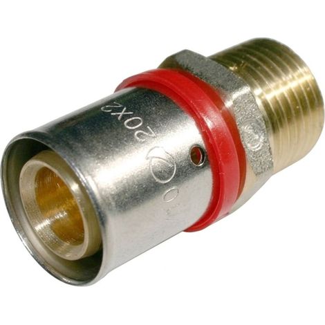 Raccord mâle 3/4'' pour tube multicouche 32 mm, à utiliser avec machine à sertir, gris (1/5)