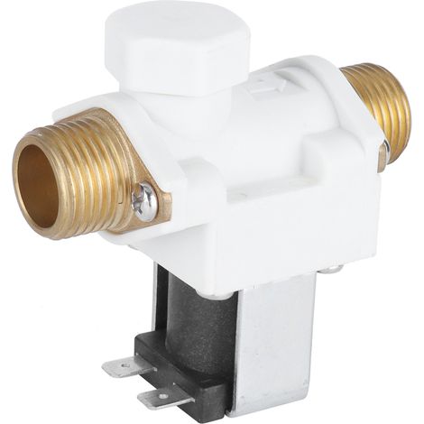 Électrovanne, facile à nettoyer, clapet anti-retour, équipement industriel, vanne à commande électrique, filetage extérieur 1/2 pouce, DC12V, type normalement fermé.
