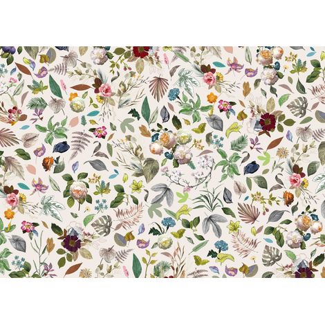 papier peint panoramique fleurs multicolore - Komar (1/3)