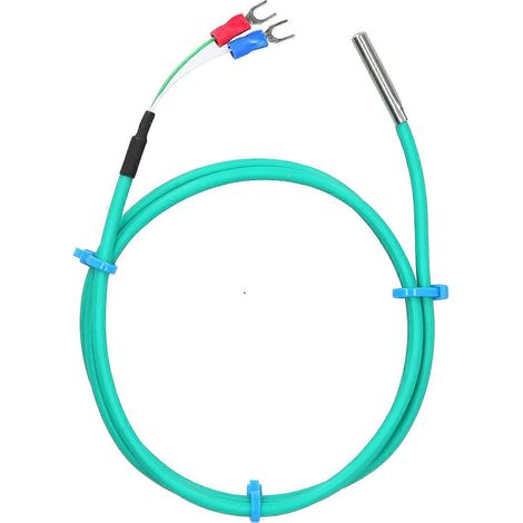K-Typ Thermoelement Wasserdichter Silikon-Temperatursensor Weiches Kabel Grün 5x30mm Sonde 0‑200℃3m/9.