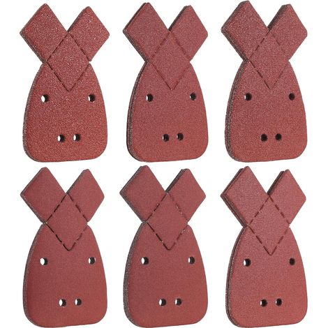 Lot de 60 feuilles abrasives pour Mouse - Grain 40/60/80/120/180/240Mouse - Pour Detail Palm Sander - Papier abrasif triangulaire (1/5)