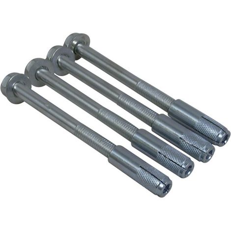 Tornillo con taco metálico 120 x Ø 12 mm (4 Uds)