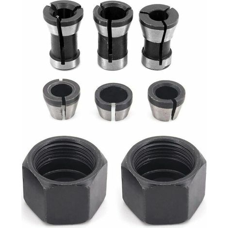Tête de Mandrin, Mandrin de perceuse，6 mm 6.35 mm 8 mm Tête adaptateur Convertisseur， 6 Pièces