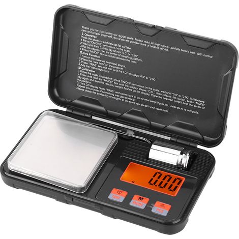 Balance électronique de poche numérique portable de haute précision (200 g, 0,01 g) avec écran LCD. (1/5)