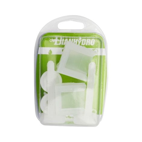 COPPIA SUPPORTI PER SEDILI IN PVC CON VITI IN PLASTICA BLISTER- Bianco- FAIDF- pezzi 1 (1/2)