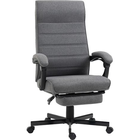 Chaise de bureau, hauteur réglable, design ergonomique, GRIS CLAIR (1/5)