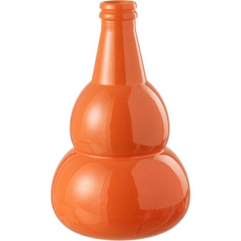 Vase Design en Verre "Cocoon" 45cm Orange