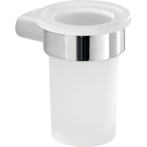 Portaspazzolini da muro in alluminio, ottone e Cromall A110 Gedy serie AZZORRE Cromato