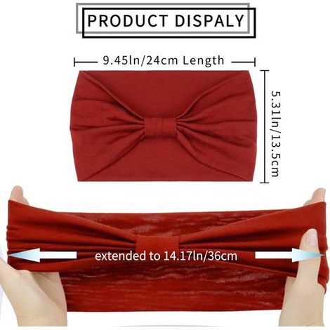 6-teiliges Set – Haarbänder – Breite Haarbänder für Damen – Yoga-/Sport-Haarbänder – Haaraccessoires – Elastische Haarbänder – Rutschfeste Haarbänder (1/4)