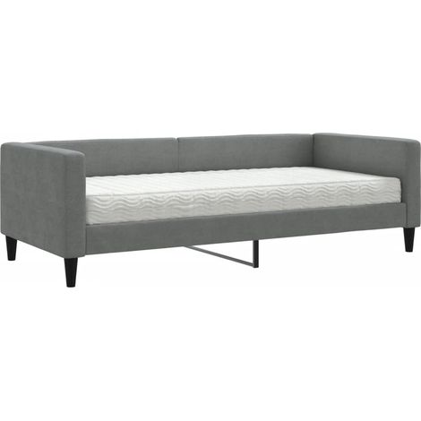 Maison Exclusive - Tagesbett mit Matratze Dunkelgrau 90x200 cm St