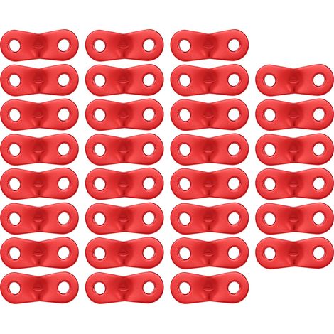 Lot de 30 tendeurs de corde à 2 trous pour haubans de parachute, idéaux pour le camping et les tentes. (1/5)