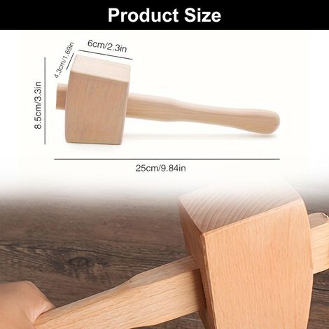 Holzhammer für Schreiner – 1 Stück, Holzhammer – für Heimwerkerarbeiten/Holzbearbeitung (1/5)