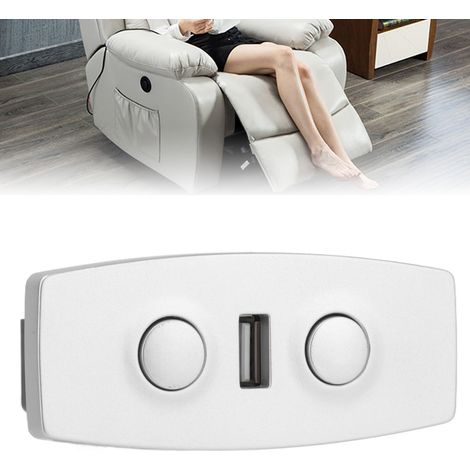 Commutateur de siège éléctrique 2 boutons 5 pins pour sofa électrique 12‑29V avec port USB (1/5)