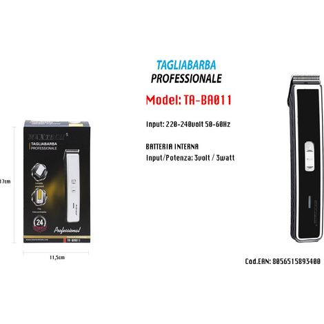 TRADE SHOP - Taglia Barba Professionale Elettrico Rasoio Barba Uomo A Batteria Ta-ba011 - (1/3)