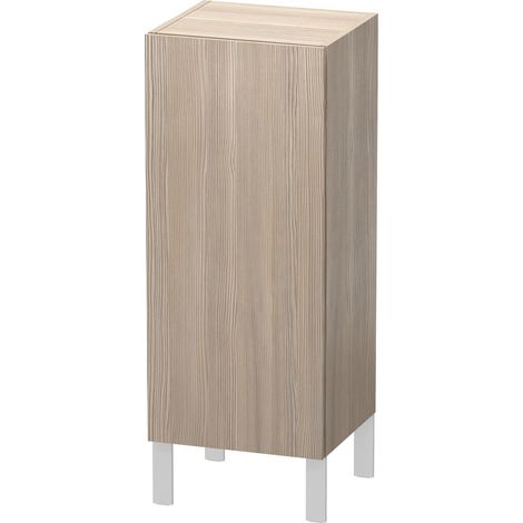 Duravit L-Cube Half high mobile singolo 1 anta, 2 ripiani in vetro, incernierato a destra, altezza min. 600 mm - max. 900 mm, larghezza min. 250 mm - max. 500 mm, profondità min. 200 mm - max. 363 mm, colorazione: Pino Argento Decor - LC1189R3131 (1/4)