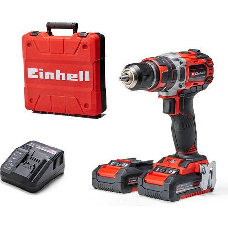 Einhell Professional Perceuse Visseuse à percussion sans fil TP-CD 18/50 Li-i BL PXC (Li-ion, 18 V, Brushless, Couple 50 Nm) Livré avec 2 Batteries 2,0Ah et un Chargeur (1/4)