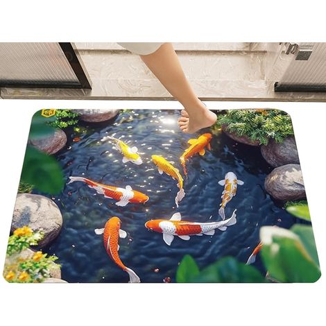 Tapis en 3D avec Effet d'Illusion d'Optique Tapis de Maison Anti-Dérapant Tapis d'Illusion 3D Pour Chambre Couloir Fêtes Anniversaire Noël (1/5)