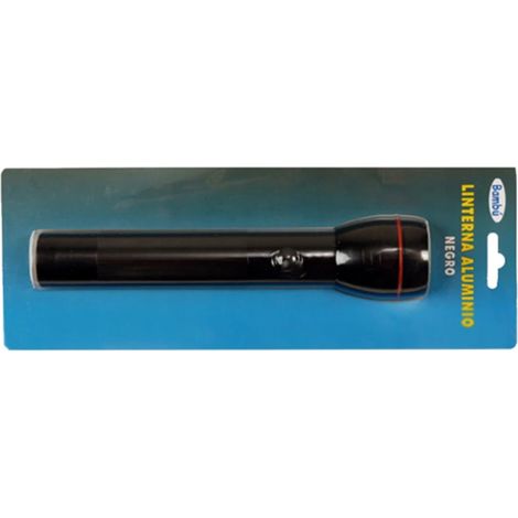 Torcia Krypton 2AA in alluminio nero piccola 1042A
