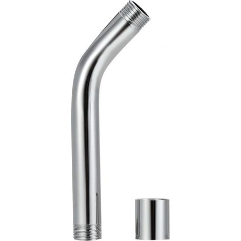 Rallonge de bras de douche, chromée 8 pouces G1/2 pour rallonge de bras de douche en acier inoxydable 304 Obtenez l'angle parfait à chaque instant (1/5)