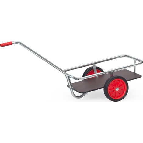 Fetra Handwagen mit Boden 700x400mm für Aussenbereich Vollgummibereifung (1/4)