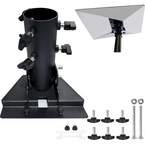 Adaptateur de tube à 360° - Support de mât V3 - Plaque de montage pour toit - Compatible avec l'antenne standard - Convient pour les mâts de 28 à 54 mm (1/5)
