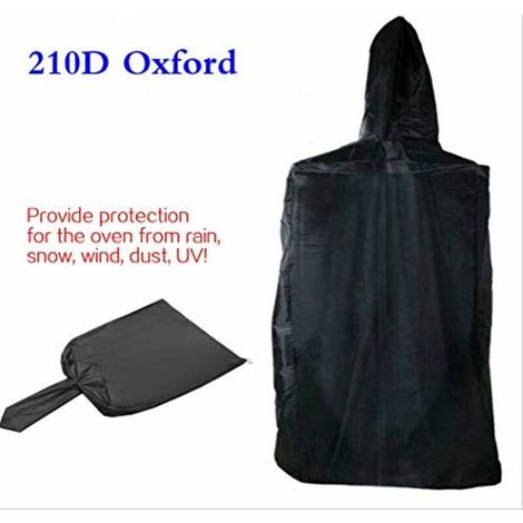 Housse de four à pizza extérieure, housse de protection pour fours de jardin avec cordon, étanche, anti-poussière, noir Oxford 4565165Cm (1/4)