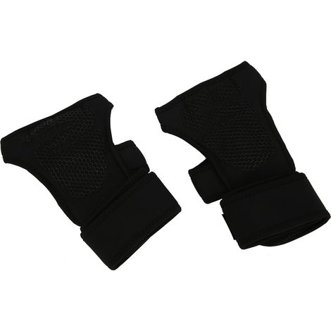 1 Paire de Gants d'Entraînement en Néoprène Antidérapants avec Fermeture Velcro Noir (1/5)