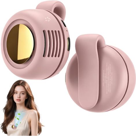 Mini Ventilateur Silencieux Sans Pales Portable, 3 Vitesses Ventilateur Portable Sans Pales À Clip, Ventilateu Pince Amovible, Pour Extérieur, Voyage Et Bureau, Accessoires De Voyag (1/5)