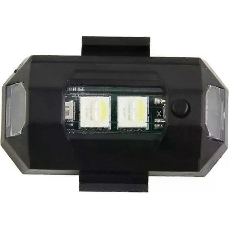 Lampe LED vibrante et clignotante pour moto avec capteur de vibrations et port USB - 7 couleurs : rouge, jaune, vert, bleu, blanc, violet, bleu glacier