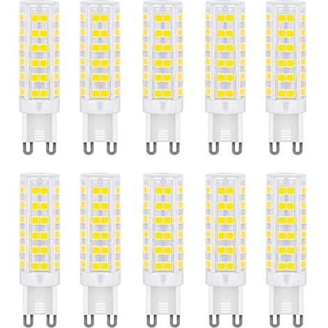 G9 LED-Lampe, flimmerfrei, 7 W entspricht 60 W Halogen, 700 lm, tageslichtweiß (6000 K), nicht dimmbar, 10er-Packung. (1/5)