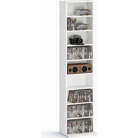 Meuble de rangement de bureau blanco 33 x 24 x 140 cm (1/5)