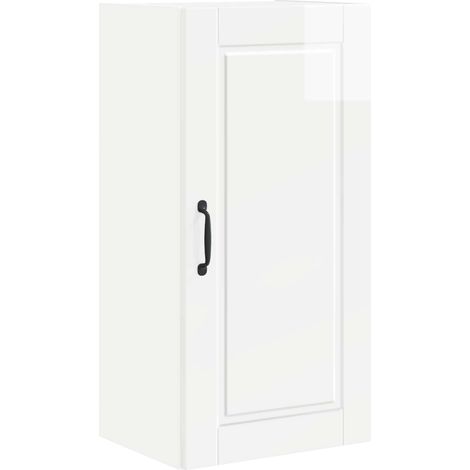 Maison Exclusive - Armadietto a muro PORTO Bianco Lucido 40 x 31 x 80 cm (1/5)