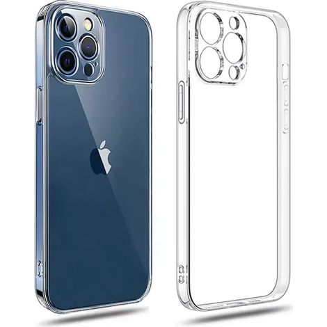 Ultradünne und transparente Handyhülle für iPhone 11, 12, 13, 14, 15, 16 Pro, X, XR, XS Max, Mini, 7, 8 Plus, SE – Weiche, transparente Silikon-Rückseite (1/5)