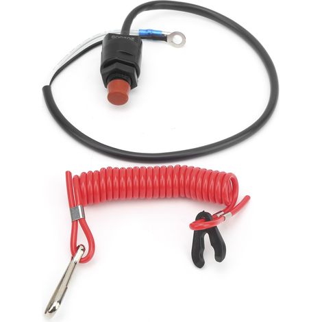 Coupe-circuit d'urgence avec cordon de sécurité 6E9-82575-09 pour moteur hors-bord Yamaha 15CV 25CV 30CV 40CV 2 temps (1/5)