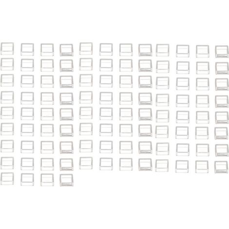 100 Capsules de Protection pour Interrupteurs Tactiles, Capuchons Carrés Transparents en ABS, Kit de 100 Pièces (1/5)